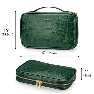 Alameda Jewelry Organizer Case - Crocodile Green